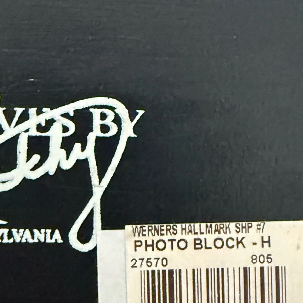 Primitives by Kathy Photo Block Sign Black White 5x3” 27570